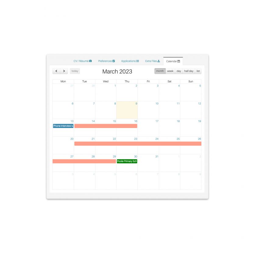 Calendars and Scheduling